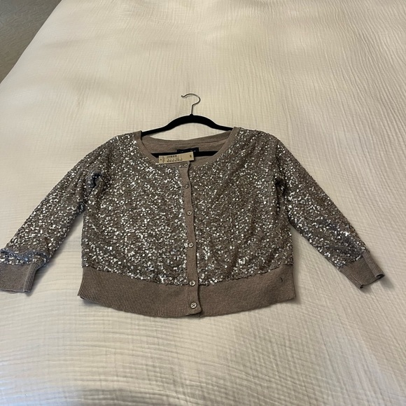 Brand new sequin button down sweater - Picture 2 of 6
